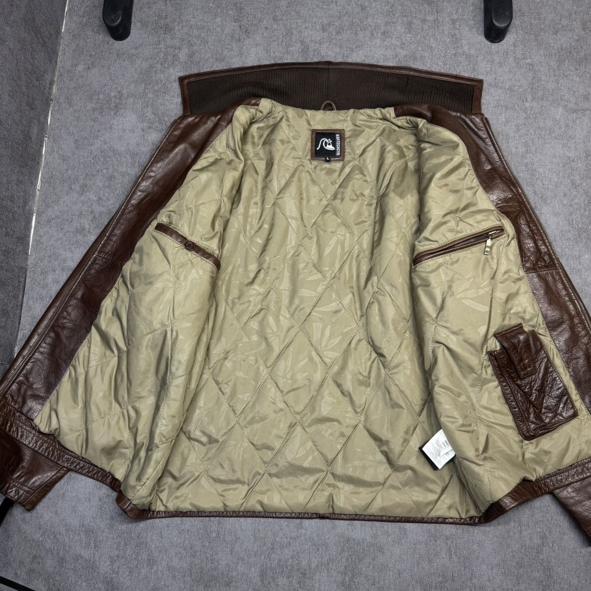 Quiksilver × Vintage Vintage Quiksilver Leather Jacket 90s Size US L / EU 52-54 / 3 - 10 Thumbnail