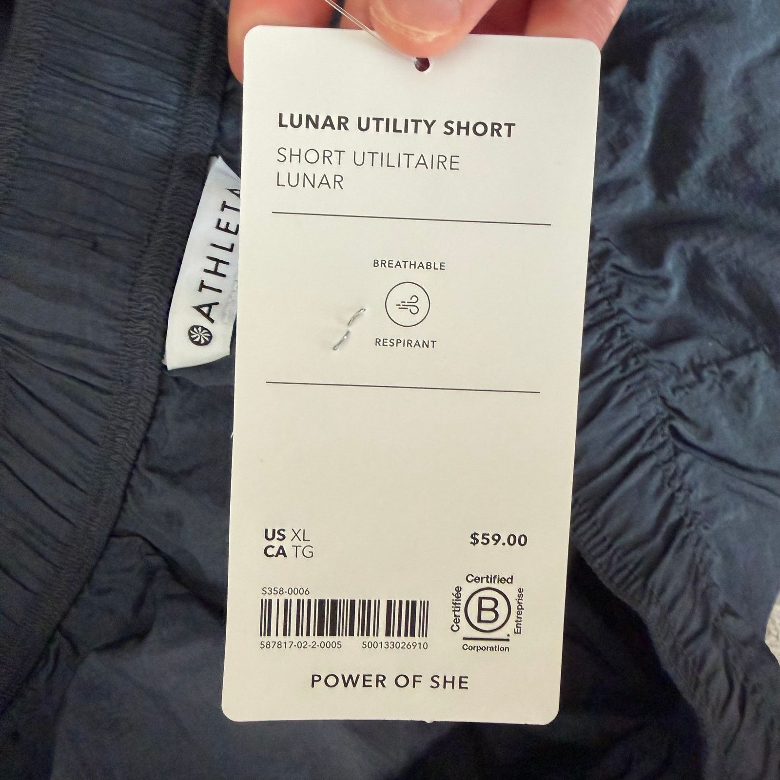 Athleta Athleta Gray Lunar Utility Shorts Sz XL Size 38" / US 16 / IT 52 - 4 Thumbnail