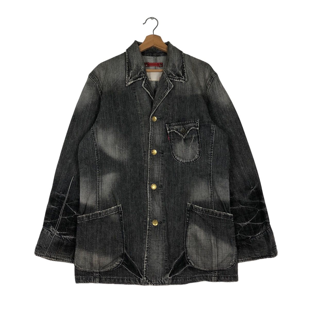 Japanese Brand Vintage Hickory Chore Jacket Levi’s Redloop Big Pocket Bike Size US L / EU 52-54 / 3 - 1 Thumbnail