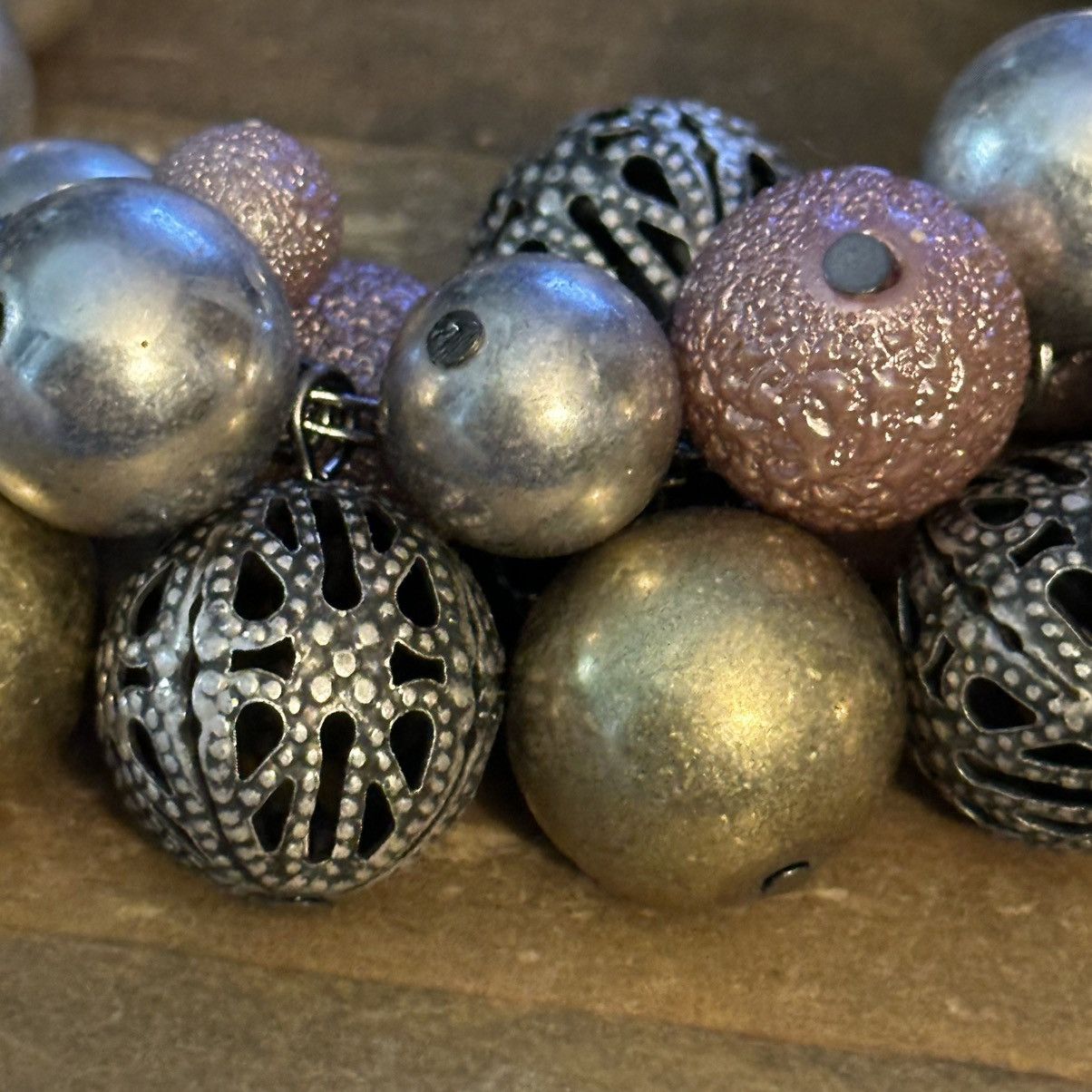 Other Chunky metallic multicolor cluster ball bead bracelet Size ONE SIZE - 4 Thumbnail