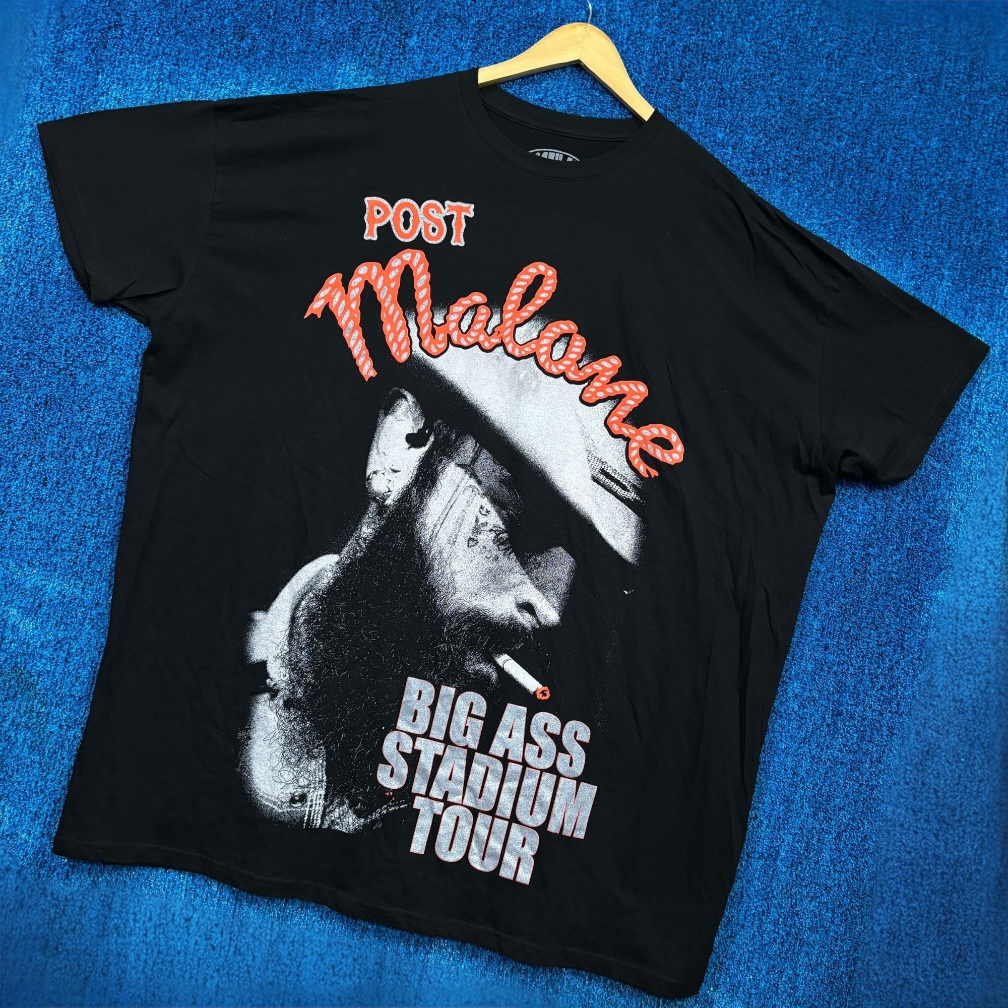 Rap Tees Post Malone Big Stadium Tour Smoking a Dart Country Tee OS Size US XXL / EU 58 / 5 - 3 Thumbnail