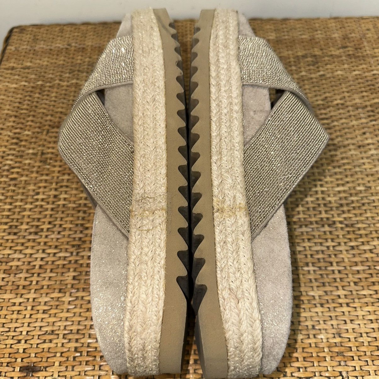 Brunello Cucinelli BRUNELLO CUCINELLI Women 5 Gold Criss Cross Monili Slide Size US 5 / IT 35 - 9 Thumbnail