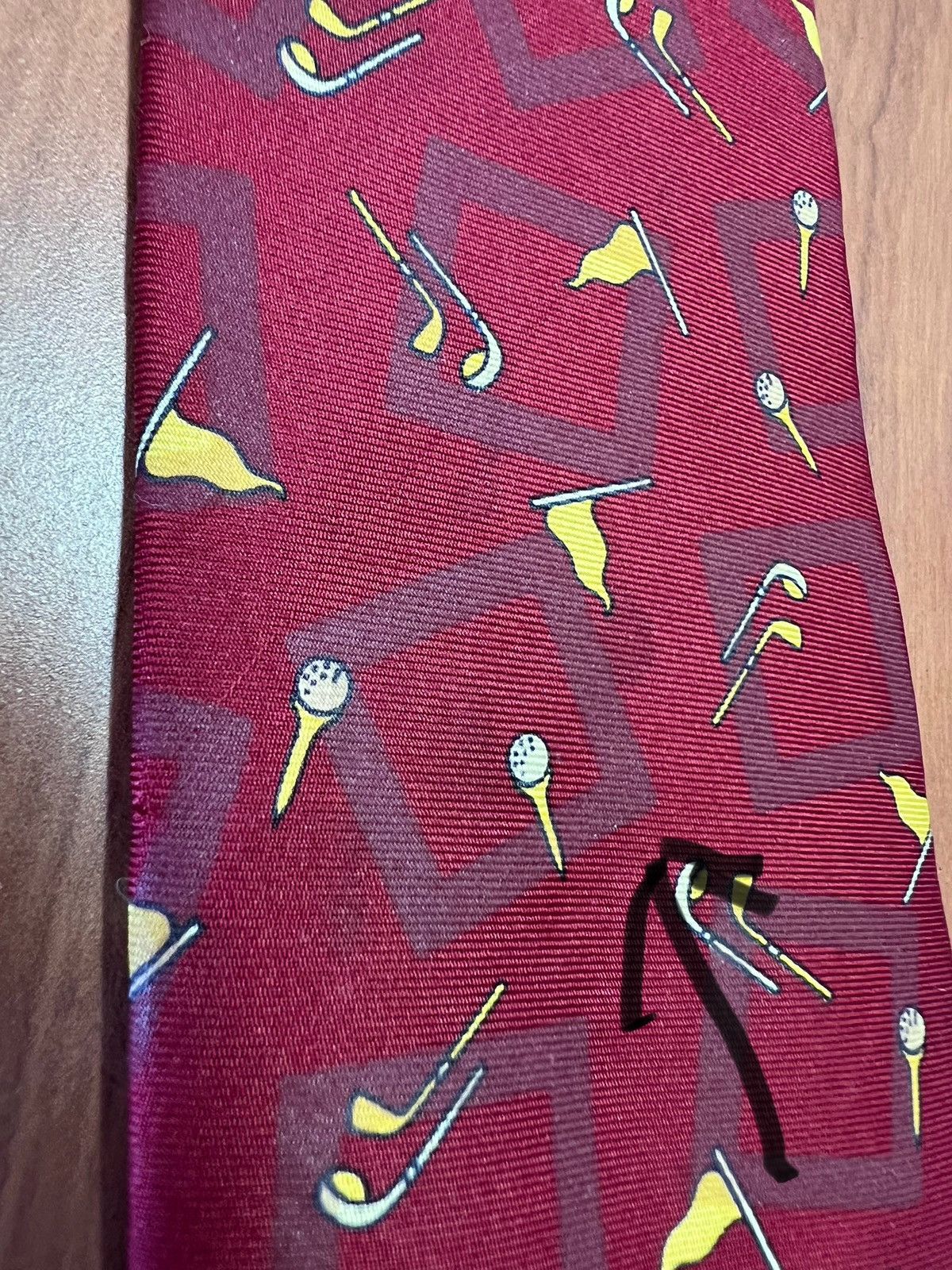 Other Cacharel Silk Necktie Golf Print Italy Vintage Tie WPL 13303 Size ONE SIZE - 10 Thumbnail