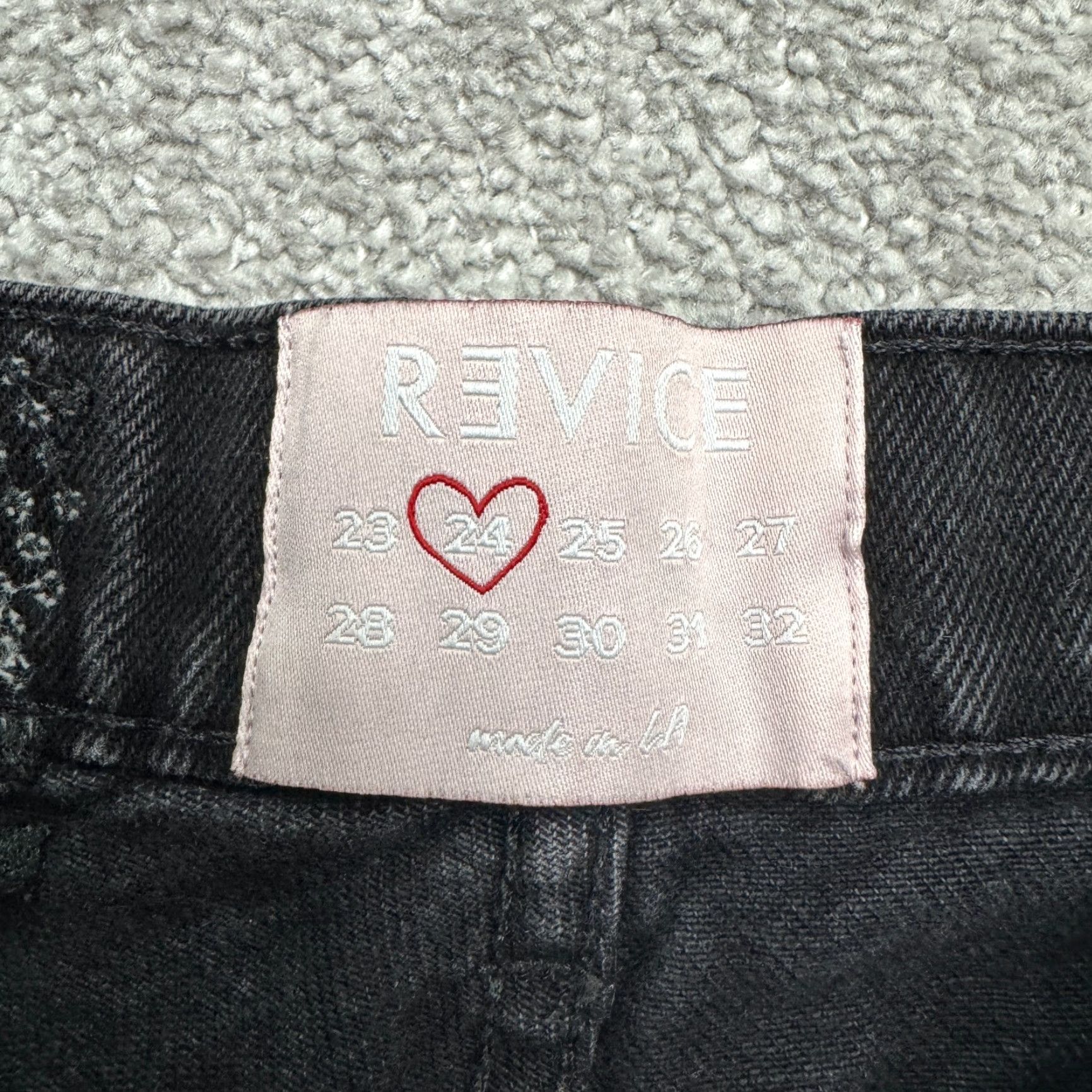Vintage Revice Jeans Distressed Straight Black High Rise Button Fly Womens 24 Denim 100% Cotton City Grunge Jeans Size 42" / US 20 - 7 Thumbnail