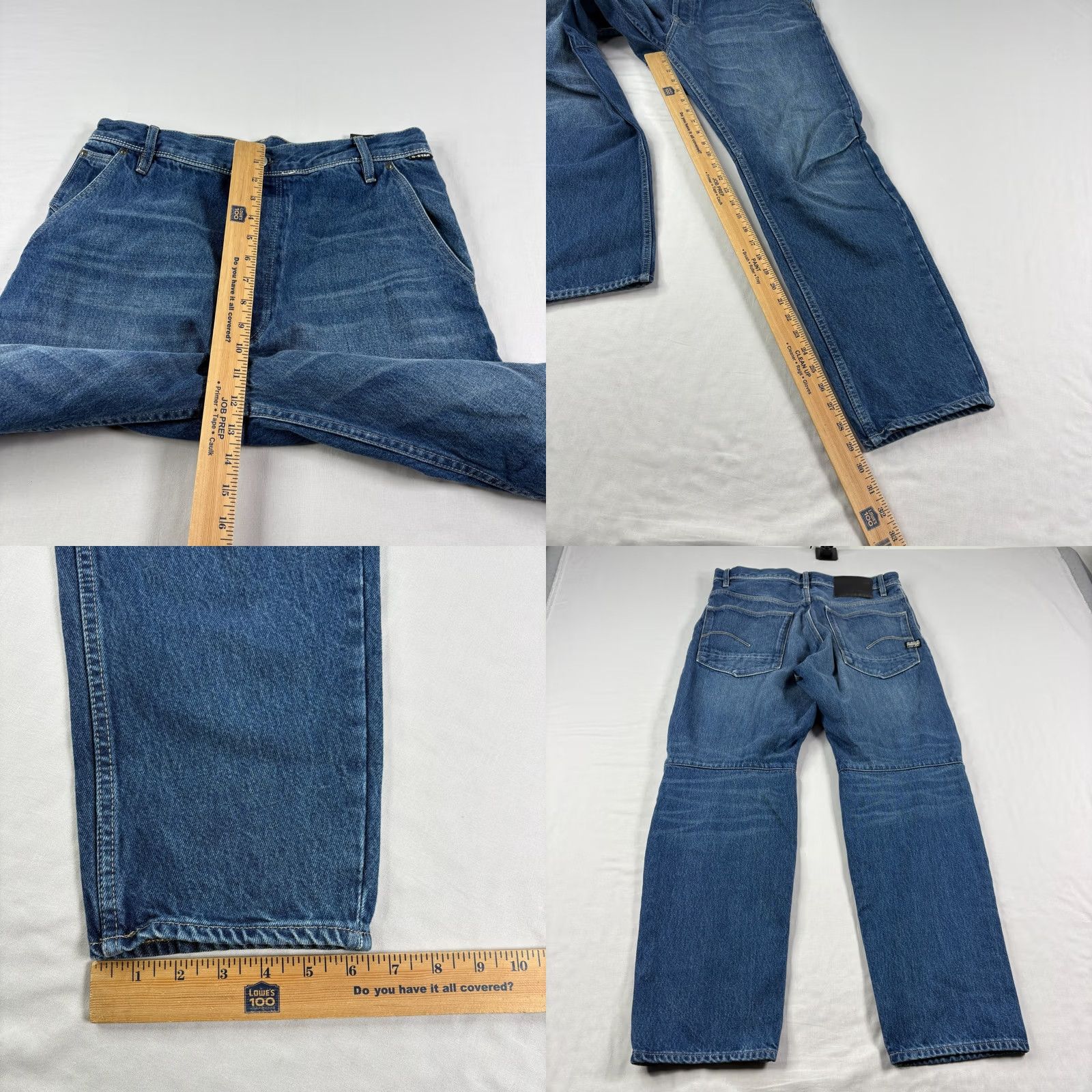 G-Star G-Star Raw Jeans Mens 30x30 Blue Grip 3D Relaxed Tapered Denim Hip Hop Jeans Size US 30 / EU 46 - 8 Thumbnail