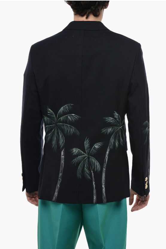 Palm Angels o1y0325 Logo Blazer in Black Size US M / EU 48-50 / 2 - 3 Thumbnail