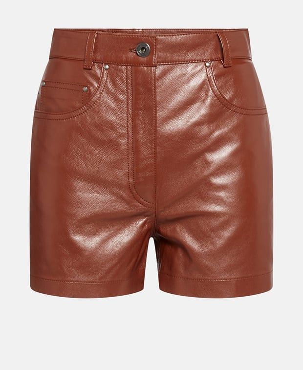 Salvatore Ferragamo Leather shorts Size 40" / US 18 - 1 Preview