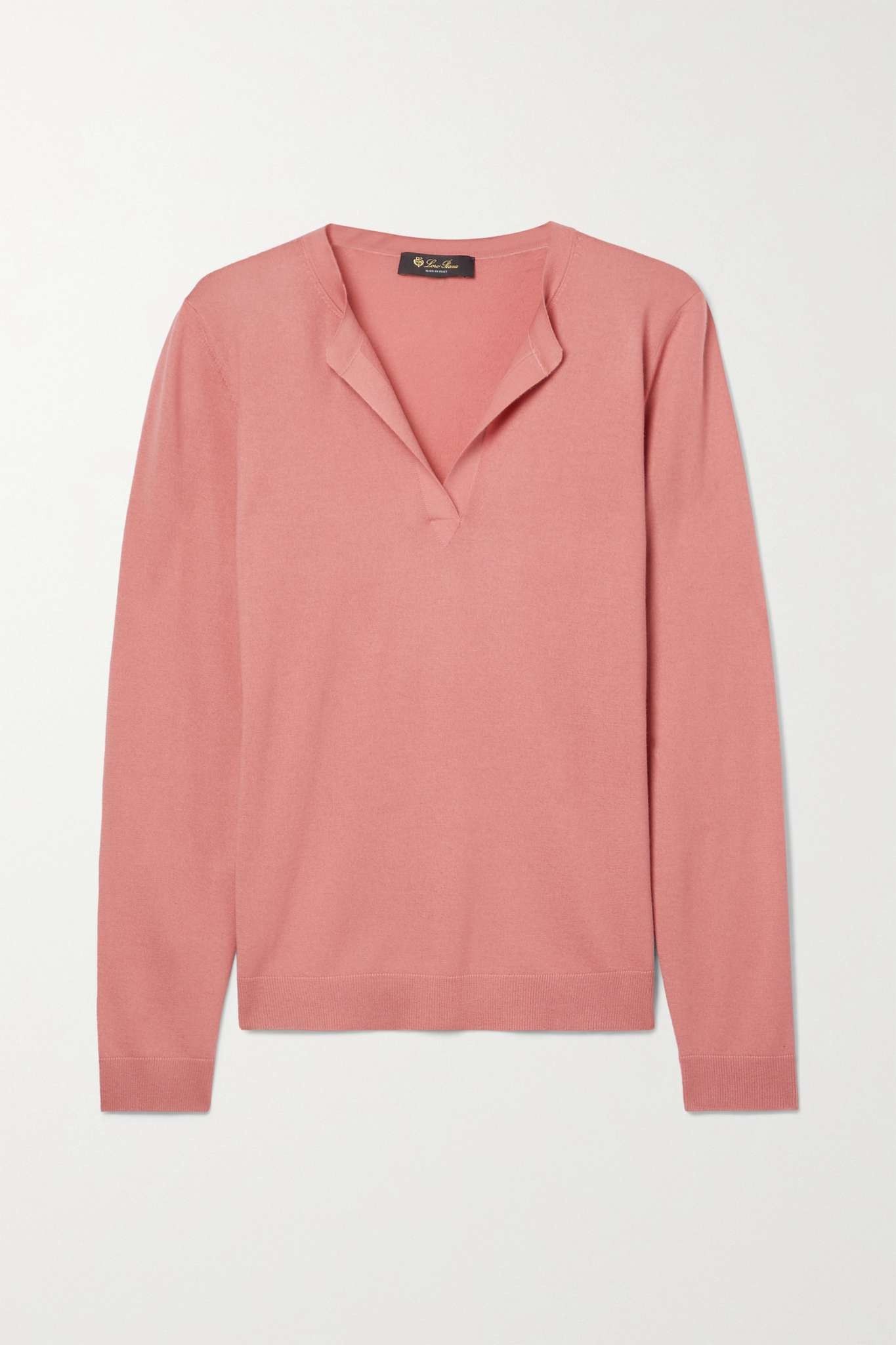 Loro Piana o1srvl11e0825 FAM7872 Serafino Piuma Sweater in Pink Size L / US 10 / IT 46 - 1 Thumbnail