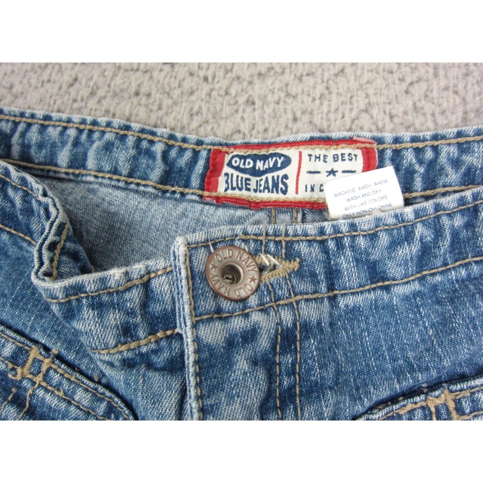 Old Navy VINTAGE Old Navy Jeans Teens 14 Blue Flared Boot Cut Denim Light Wash Y2K 80s 90s Boys Girls Mens Womens Jeans Size 36" / US 14 / IT 50 - 3 Thumbnail