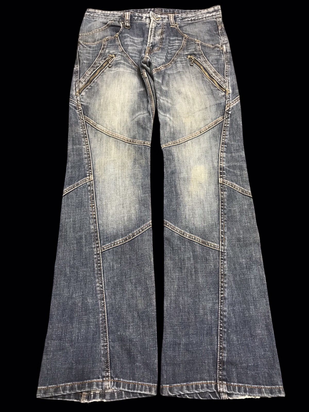 Designer × Japanese Brand 💥FLARE💥NICOLE Flare Assymetrical Seam Denim F73 Size US 31 - 1 Thumbnail