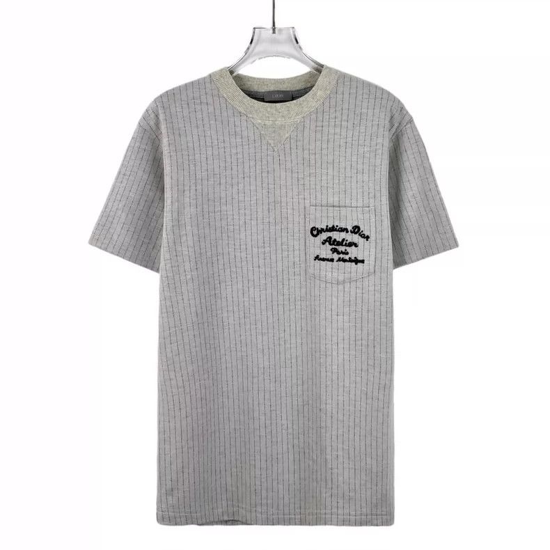 Dior Dior Gray letter plush wool round neck short-sleeved T-shir Size US XS / EU 42 / 0 - 1 Thumbnail
