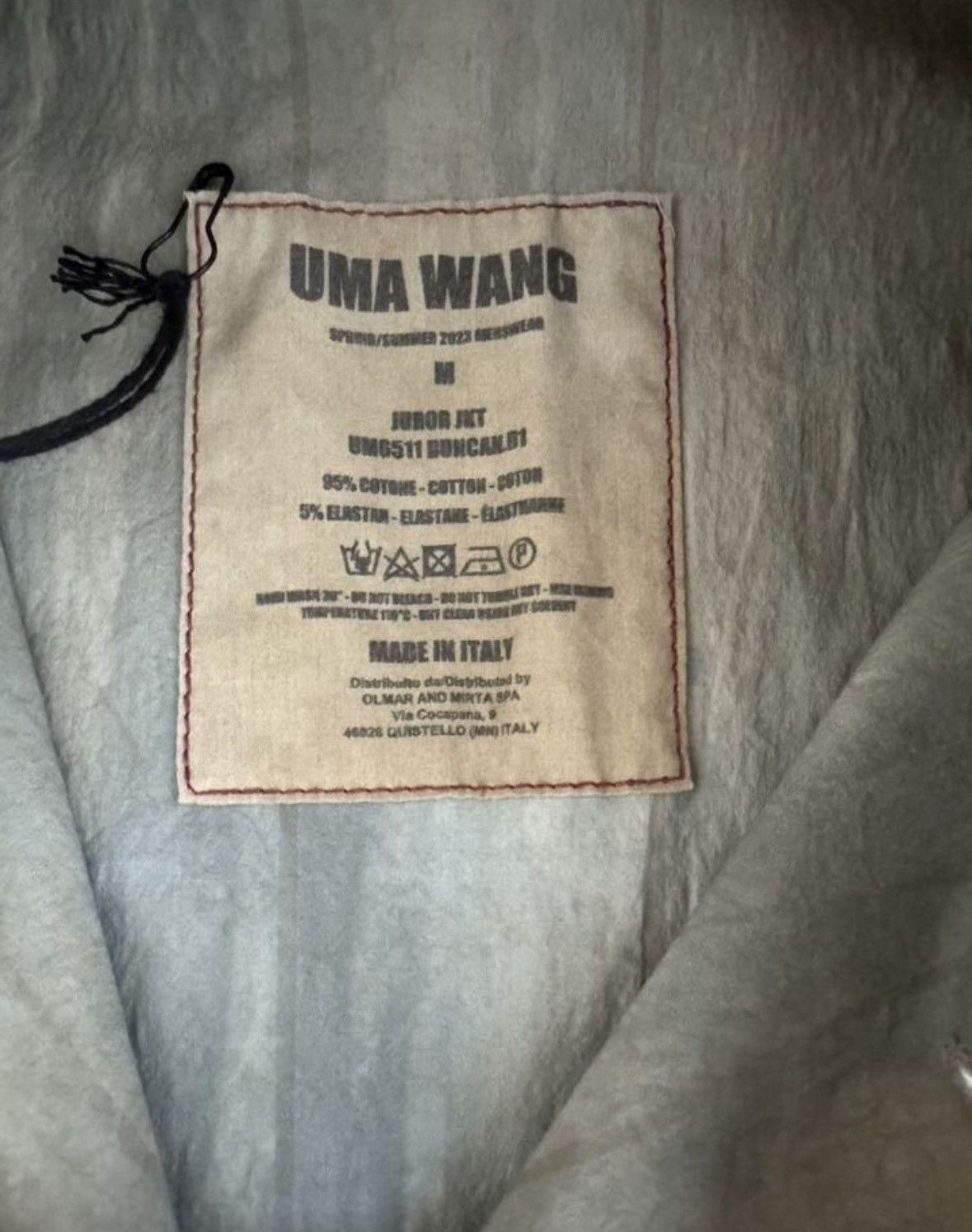 Uma Wang BNWT 🔥 UMA WANG JUROR JACKET Size US M / EU 48-50 / 2 - 6 Thumbnail