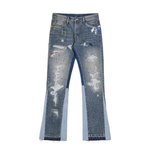 Jean Paint Splatter Flare Panel Jeans Size US 32 / EU 48 - 4 Thumbnail
