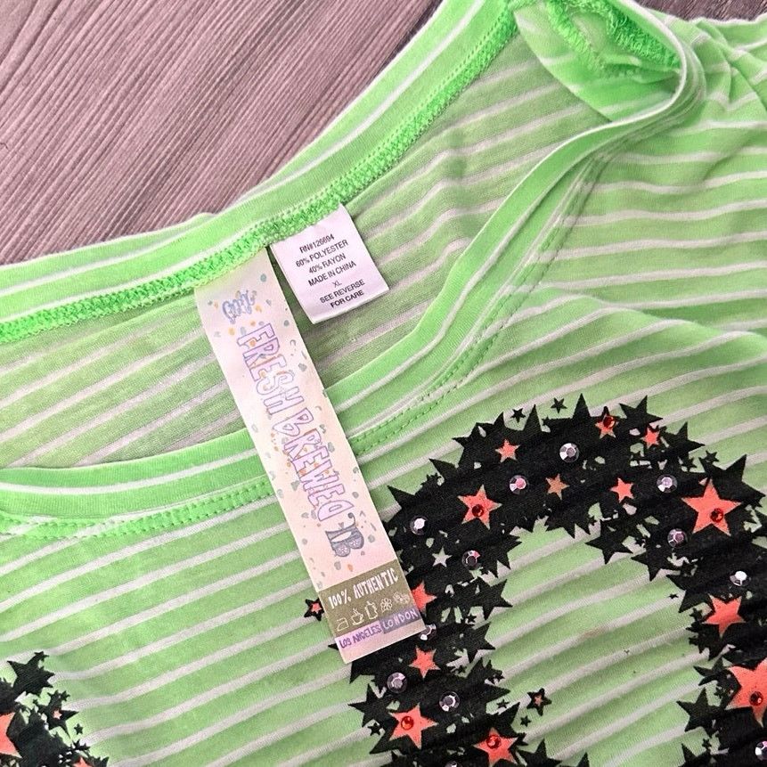 Other fresh brewed striped neon green orange shirt Size XL / US 12-14 / IT 48-50 - 3 Thumbnail