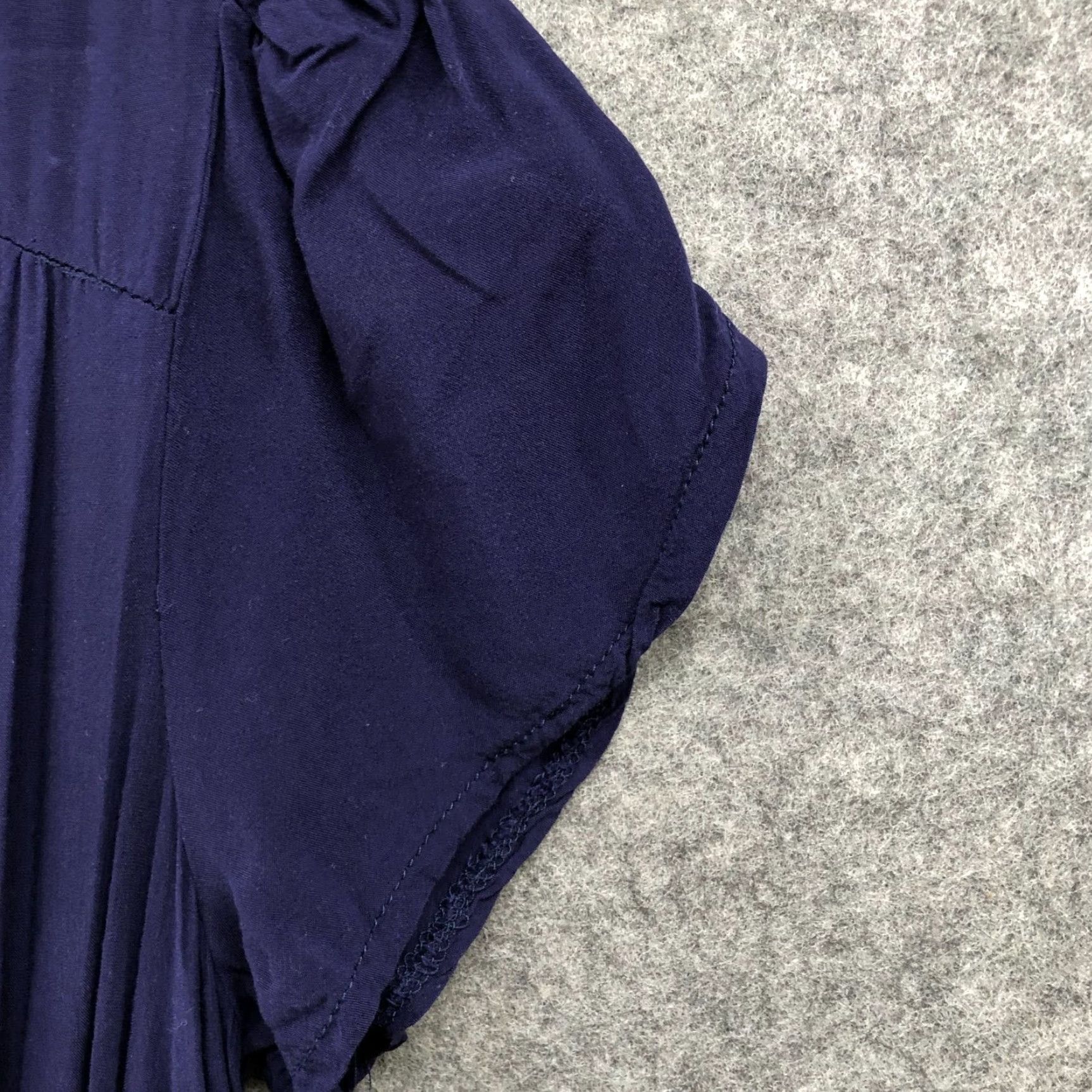 Vintage VINTAGE Jaase Mini Dress Womens Size S Blue V-Neck Short Sleeve A-Line Fit & Flare Summer Casual Size 28" / US 6 / IT 42 - 7 Thumbnail