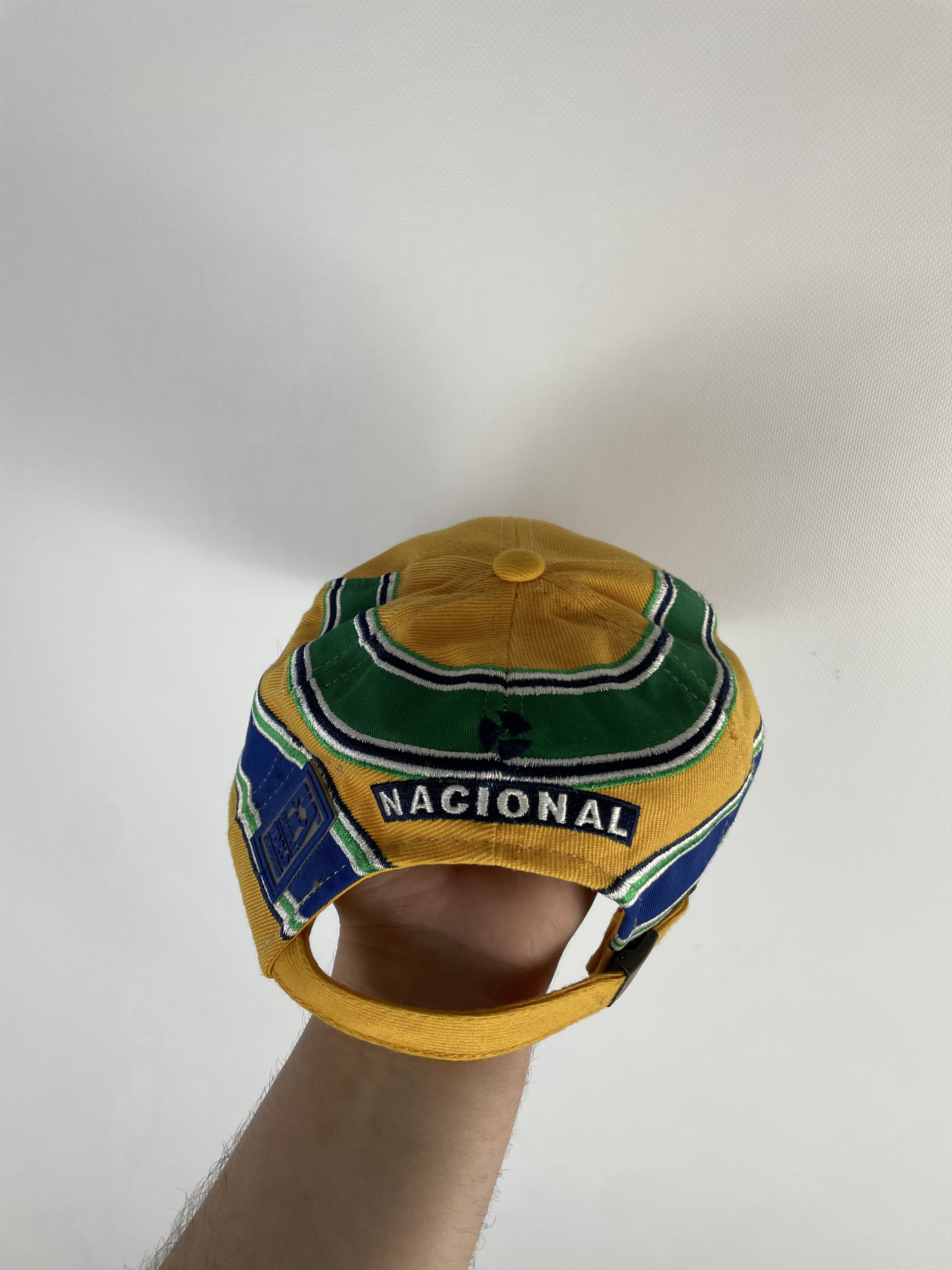 Vintage 80s Vintage Ayrton Senna F1 Lotus Racing Team Embroidery Cap Size ONE SIZE - 4 Thumbnail