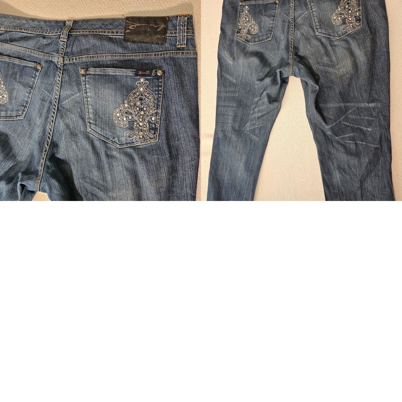 Vintage Seven7 Jeans Size 20 Womens Tower Straight Mid Rise Medium Wash Blue Denim Size 42" / US 20 - 9 Thumbnail