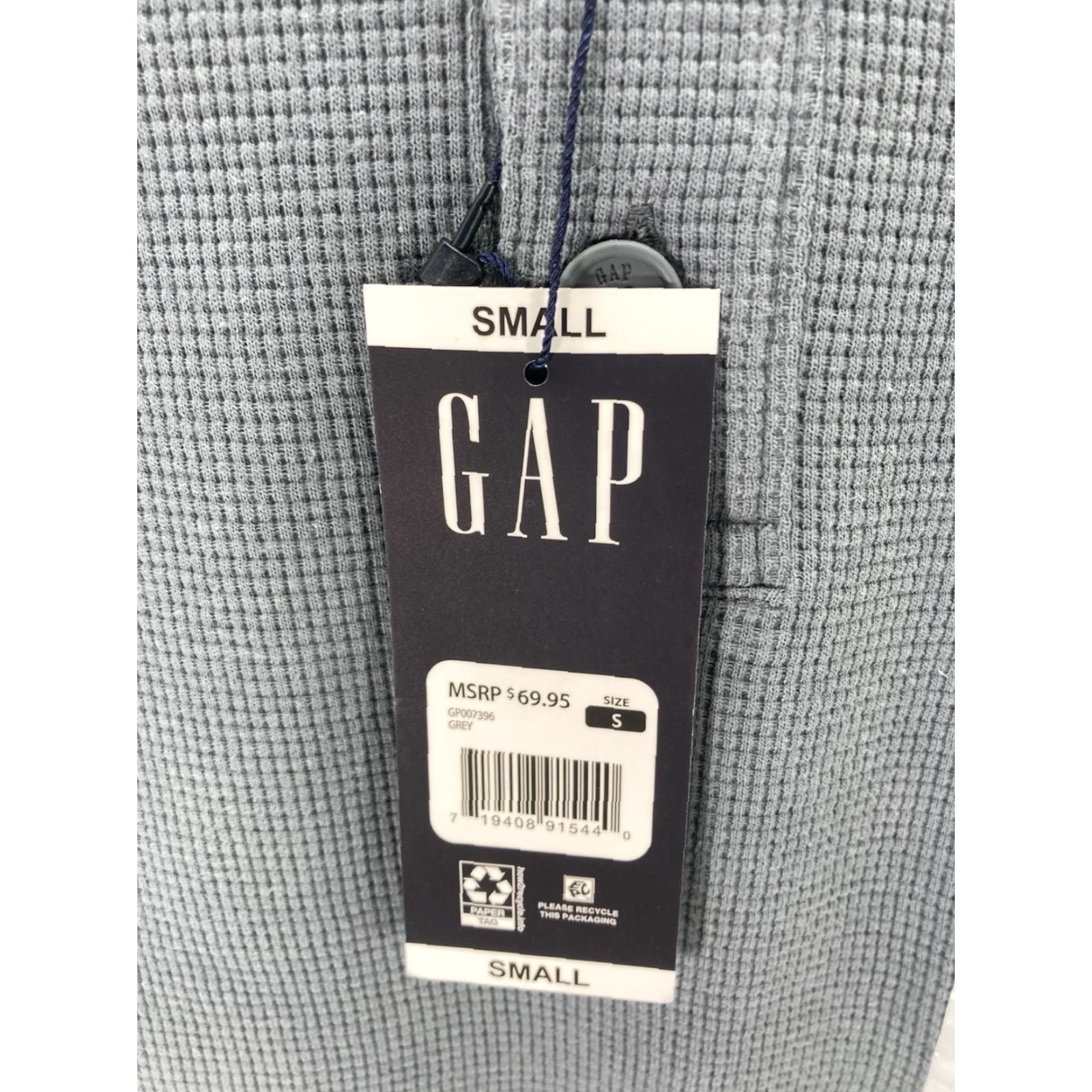 Gap VINTAGE Gap Waffle Henley Hoodie Shirt Men Size S Gray Long Sleeve Pullover NWT Size US S / EU 44-46 / 1 - 4 Thumbnail