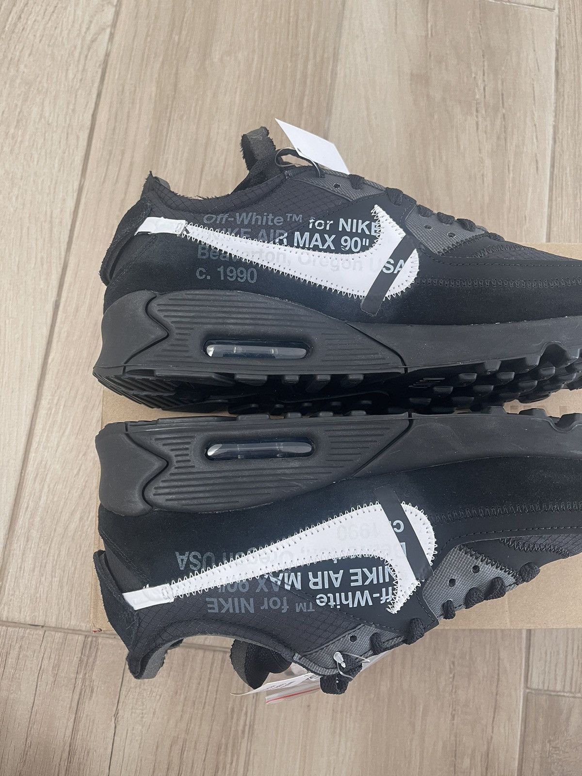 Nike × Off-White The 10: Nike Air Max 90 Black Size US 11 / EU 44 - 6 Thumbnail