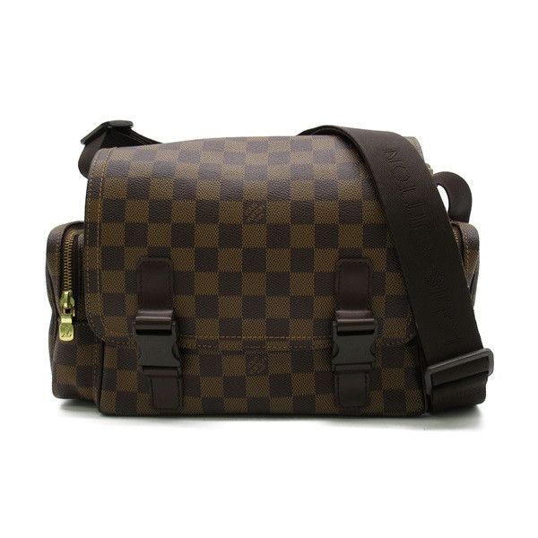 image of Louis Vuitton Damier Ebene Reporter Melville in Brown, Men's