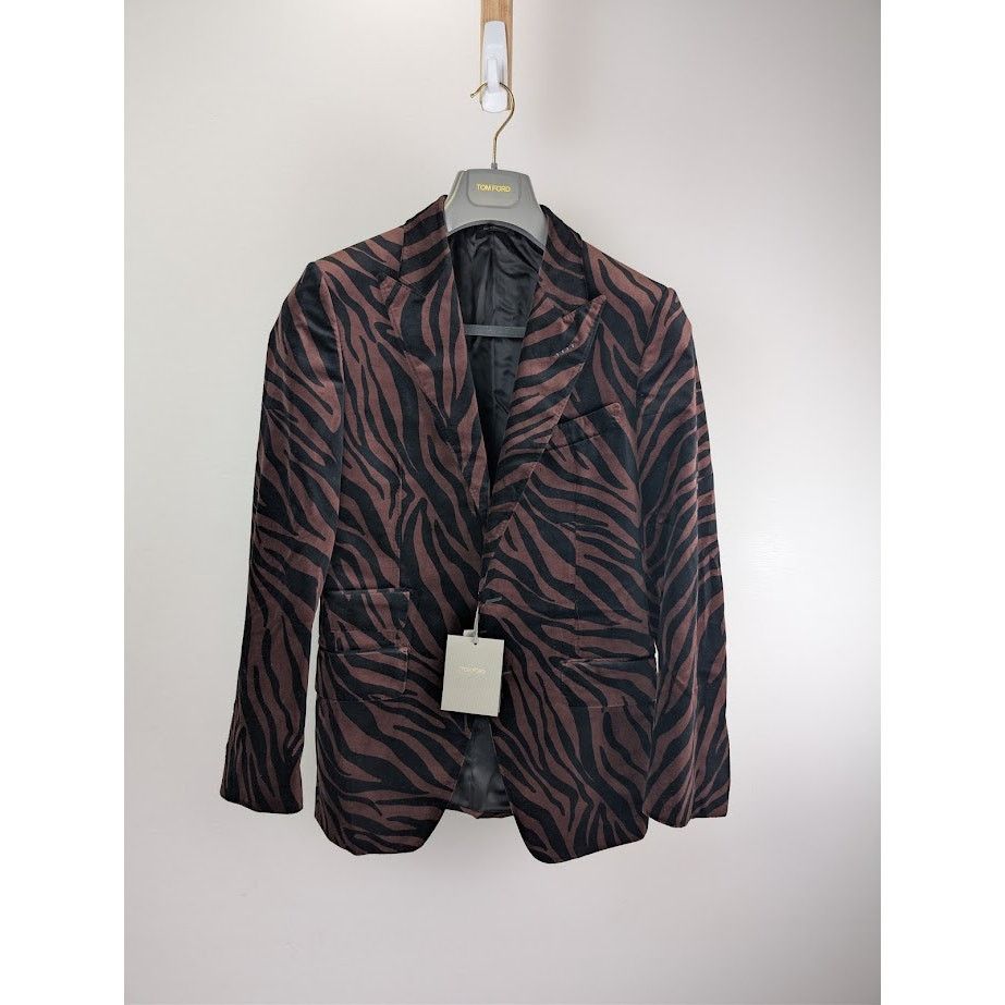 Tom Ford o1rshd1 Blazer Jacket in Black/Brown Size US M / EU 48-50 / 2 - 1 Thumbnail