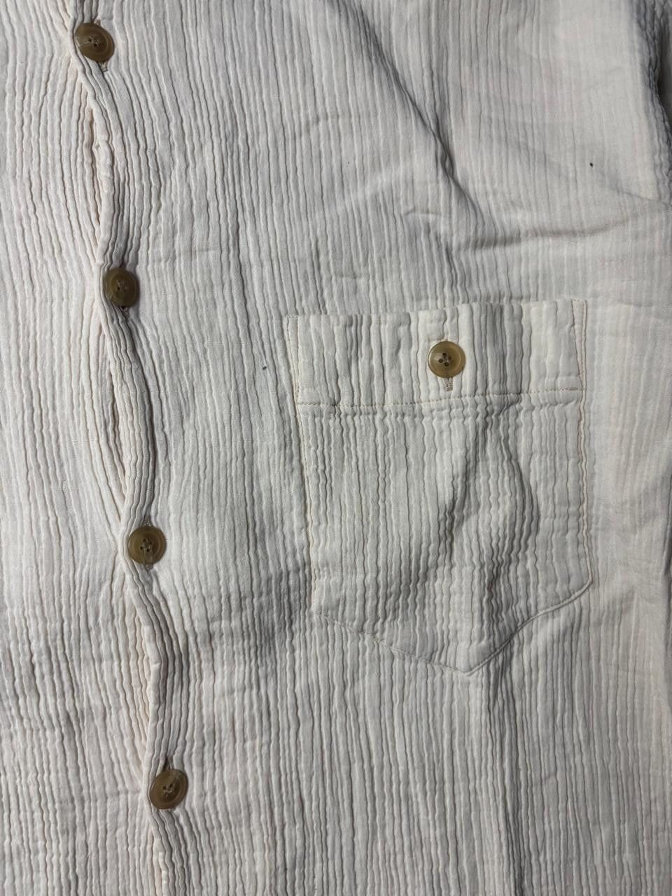 Issey Miyake AW1999 Issey Miyake Men Cotton Pleated Button-Up Shirt Size US L / EU 52-54 / 3 - 4 Thumbnail