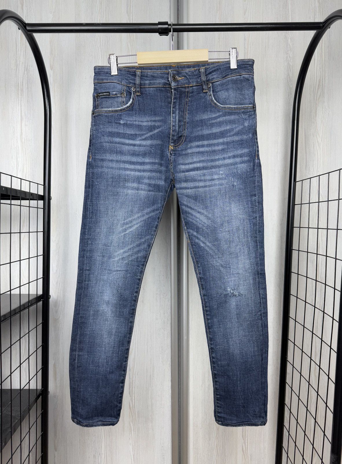Dolce & Gabbana Dolce & Gabbana blue slim faded denim jeans pants Size US 30 / EU 46 - 1 Thumbnail