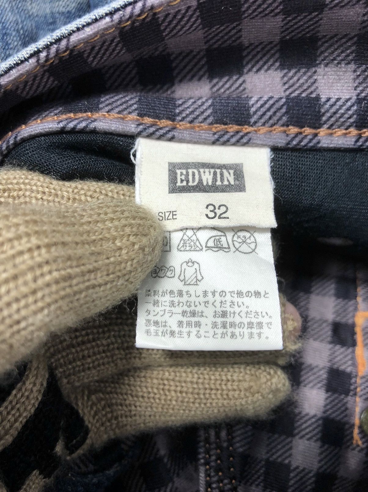 Edwin Rare Vintage Edwin 503 Blue Trip Flare Jeans Size US 32 / EU 48 - 15 Thumbnail