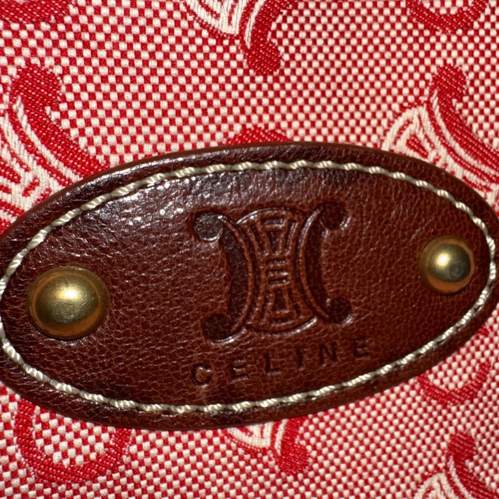 Celine EUC Celine Red and Brown Tote Bag Size ONE SIZE - 3 Thumbnail