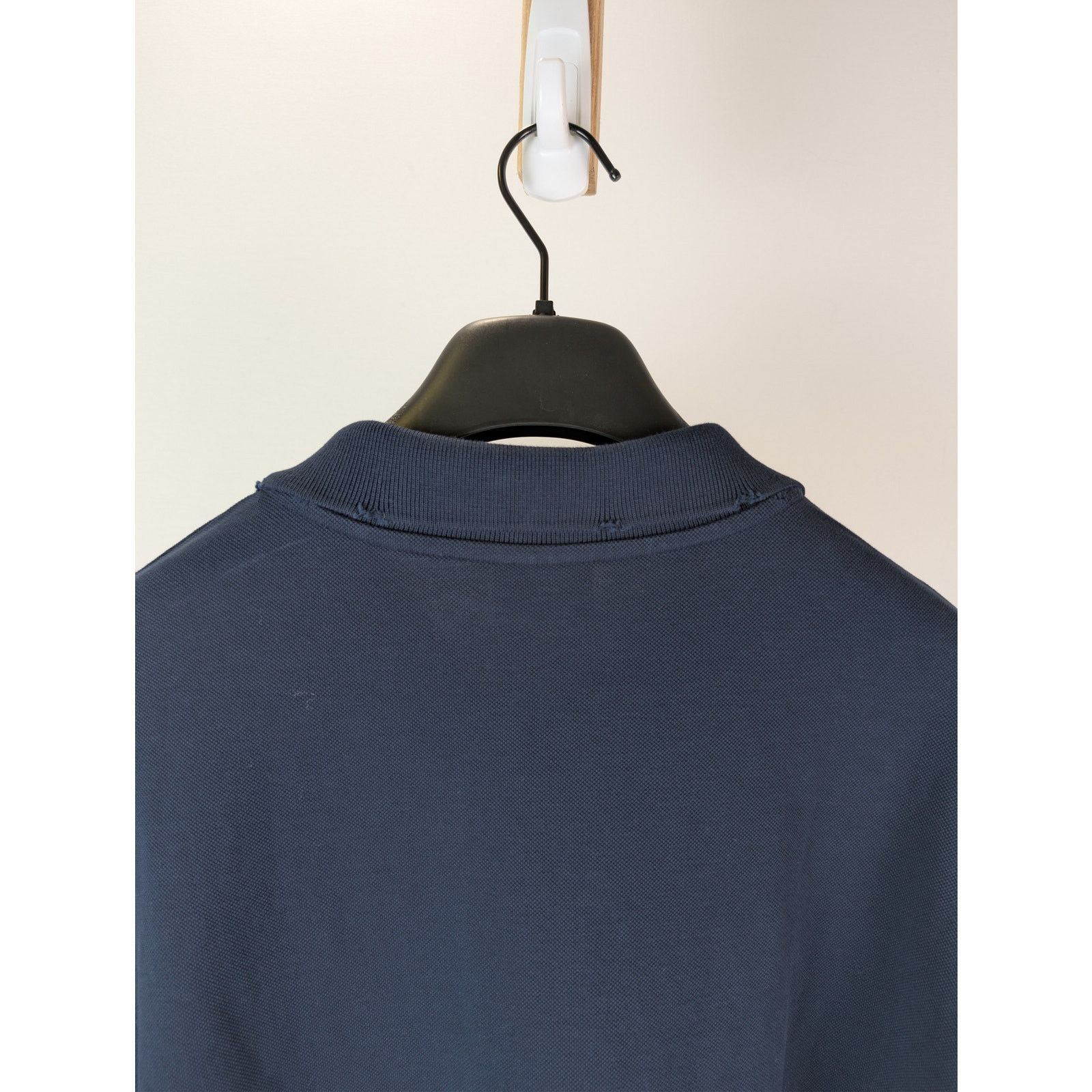 Balenciaga o1rshd1 Q:2 / Oversized Cotton Pique Polo Shirt in Navy Blue Size US XL / EU 56 / 4 - 15 Thumbnail