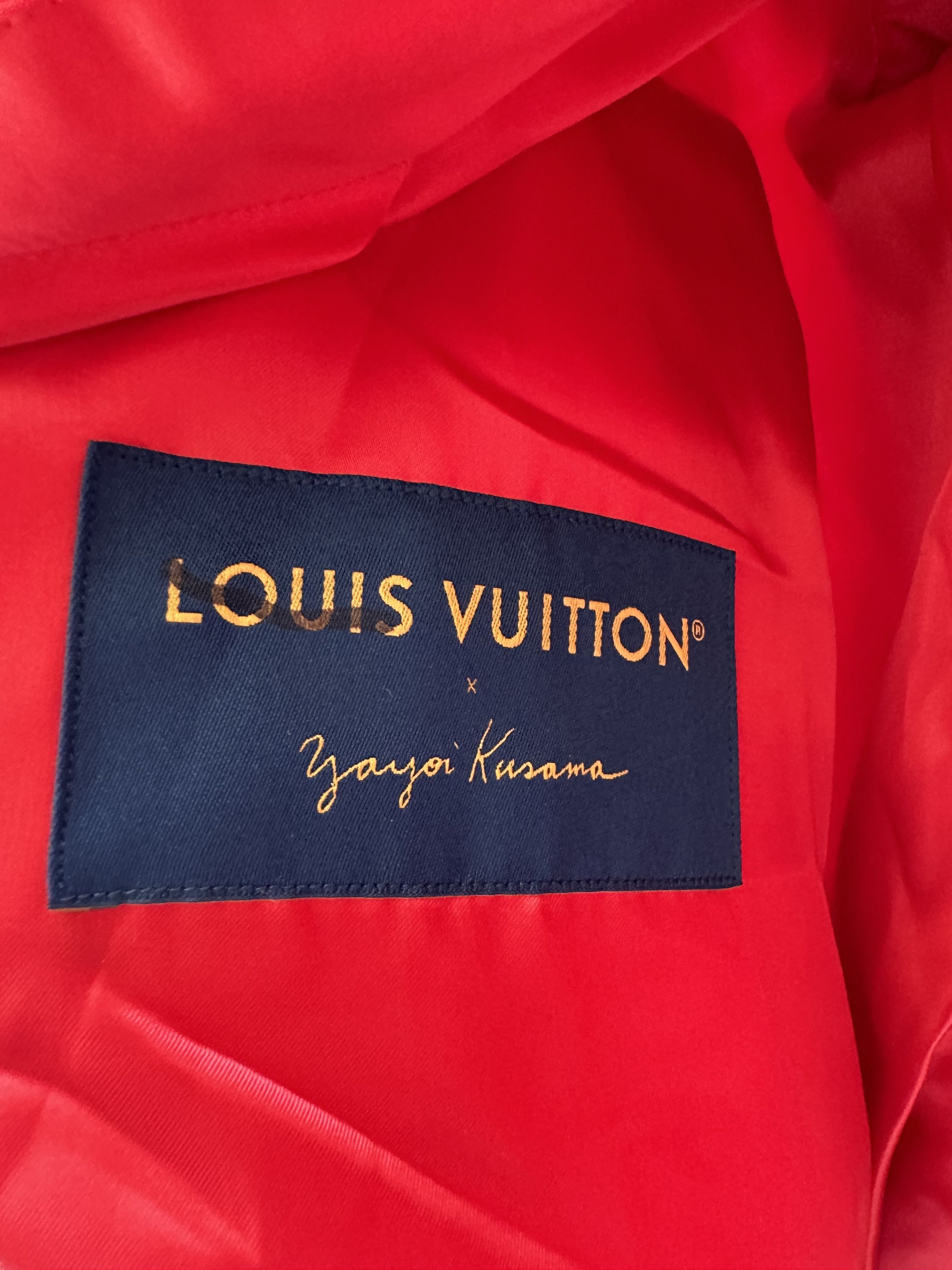 Louis Vuitton × Yayoi Kusama Louis Vuitton Yayoi Kusama Red & White Varsity Jacket Size US XXL / EU 58 / 5 - 5 Thumbnail