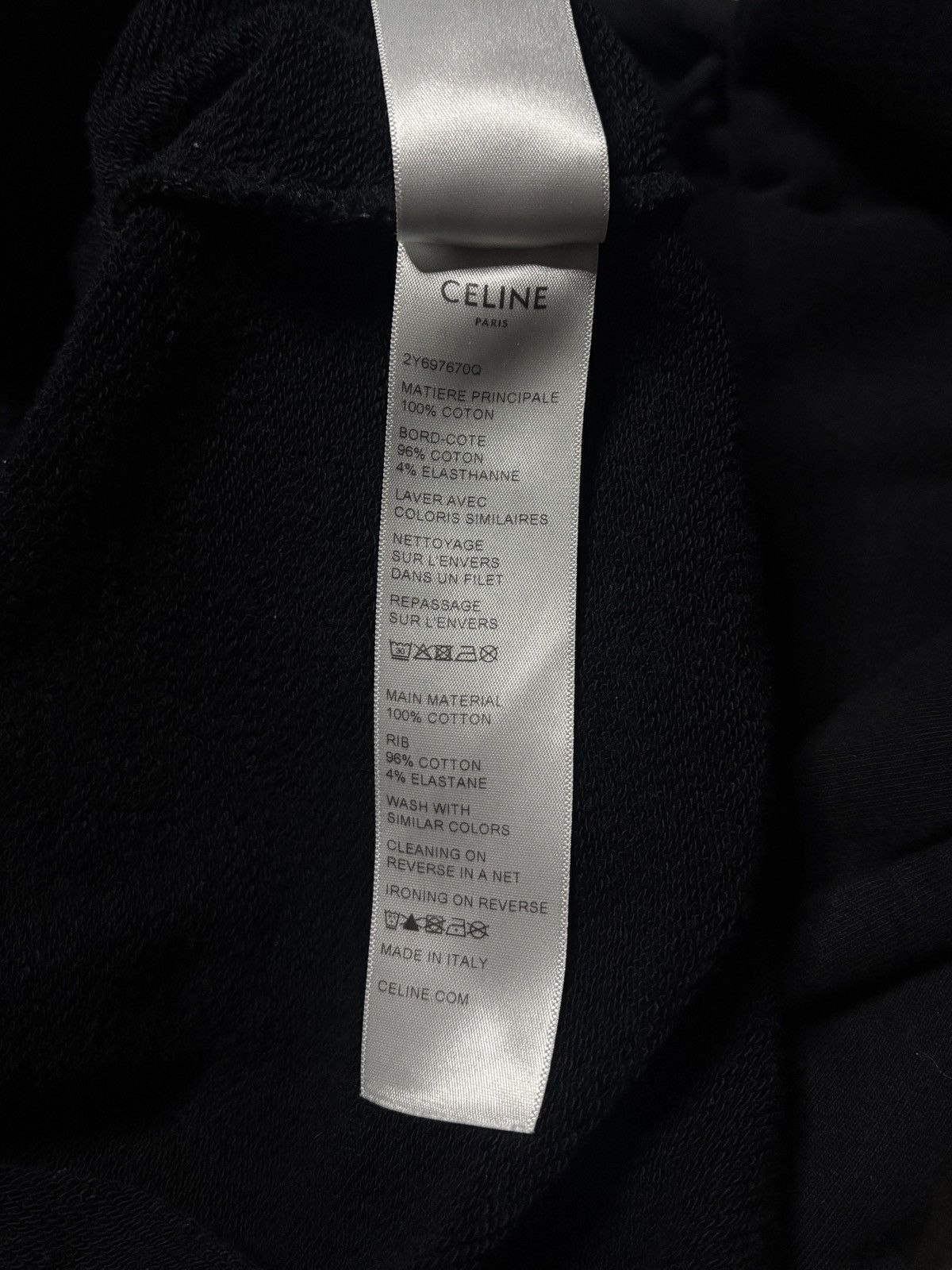 Celine celine ss22 "safety pin” sample logo hoodie Size US M / EU 48-50 / 2 - 10 Thumbnail