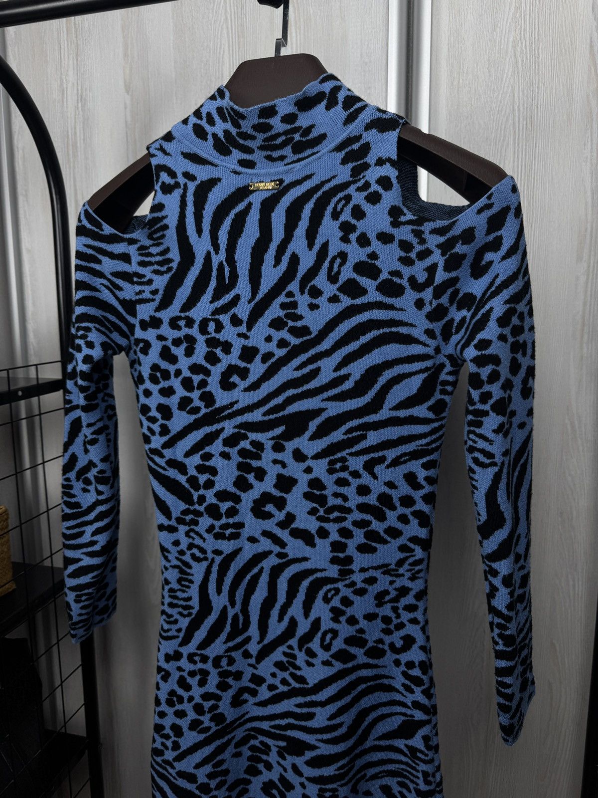 Other Denny Rose Jeans blue leopard pattern bodycon long dress Size S / US 4 / IT 40 - 6 Thumbnail