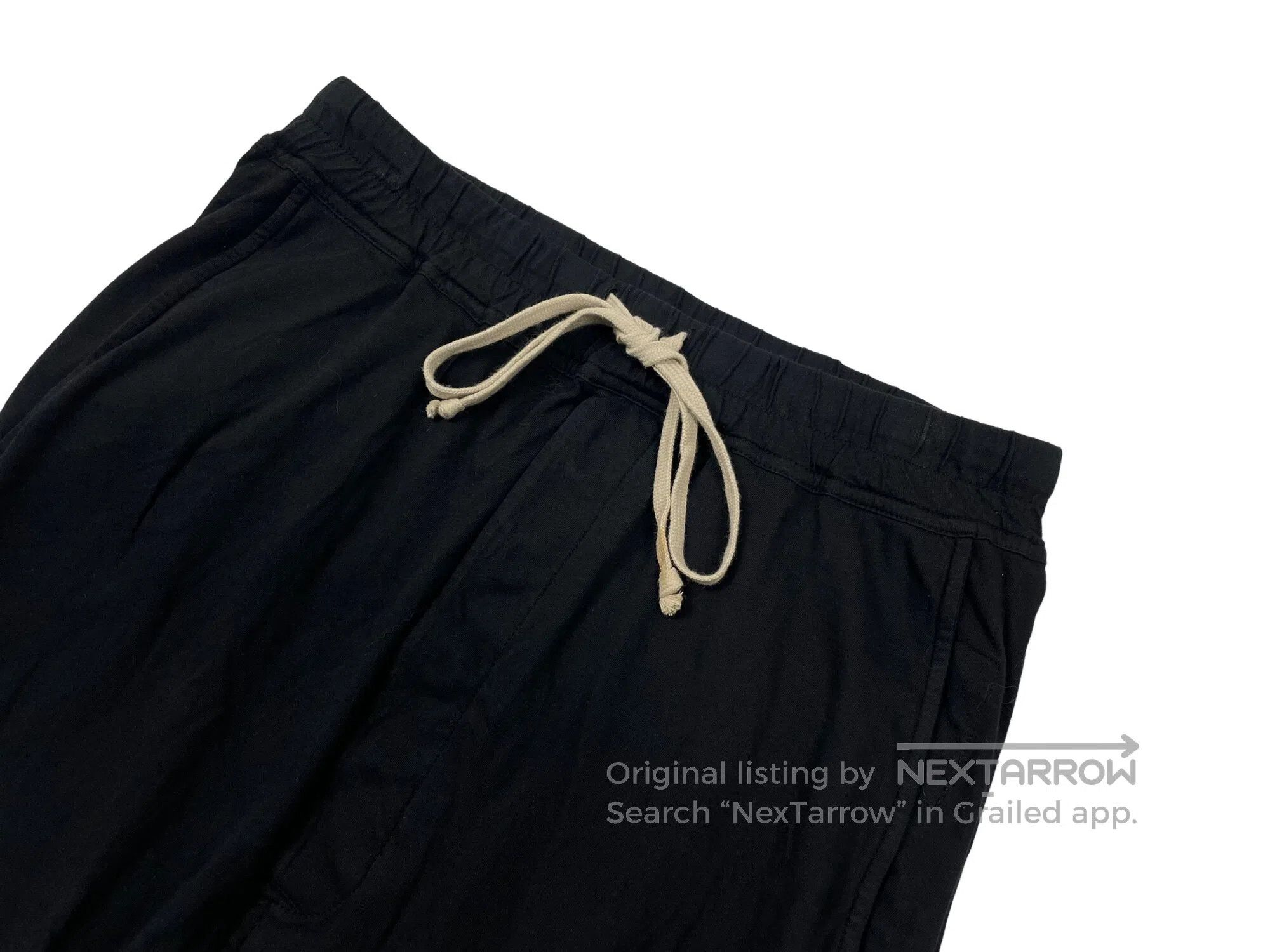 Rick Owens Rick Owens size XS Black Drawcord Drop-Crotch Pants Size US 27 - 3 Thumbnail