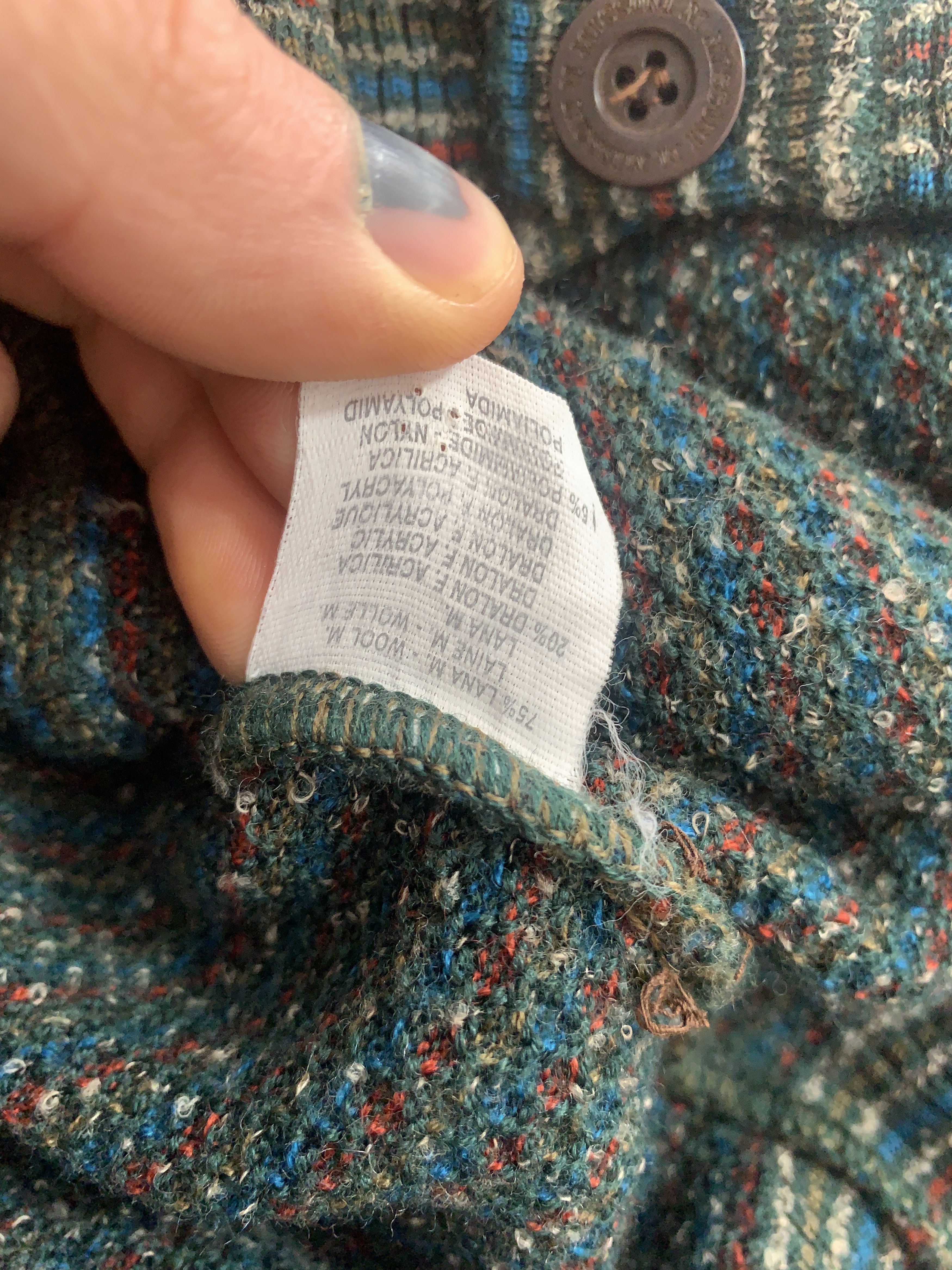 Missoni Uomo Cardigan Cosby Pullover Retro Size 2XL 56 58