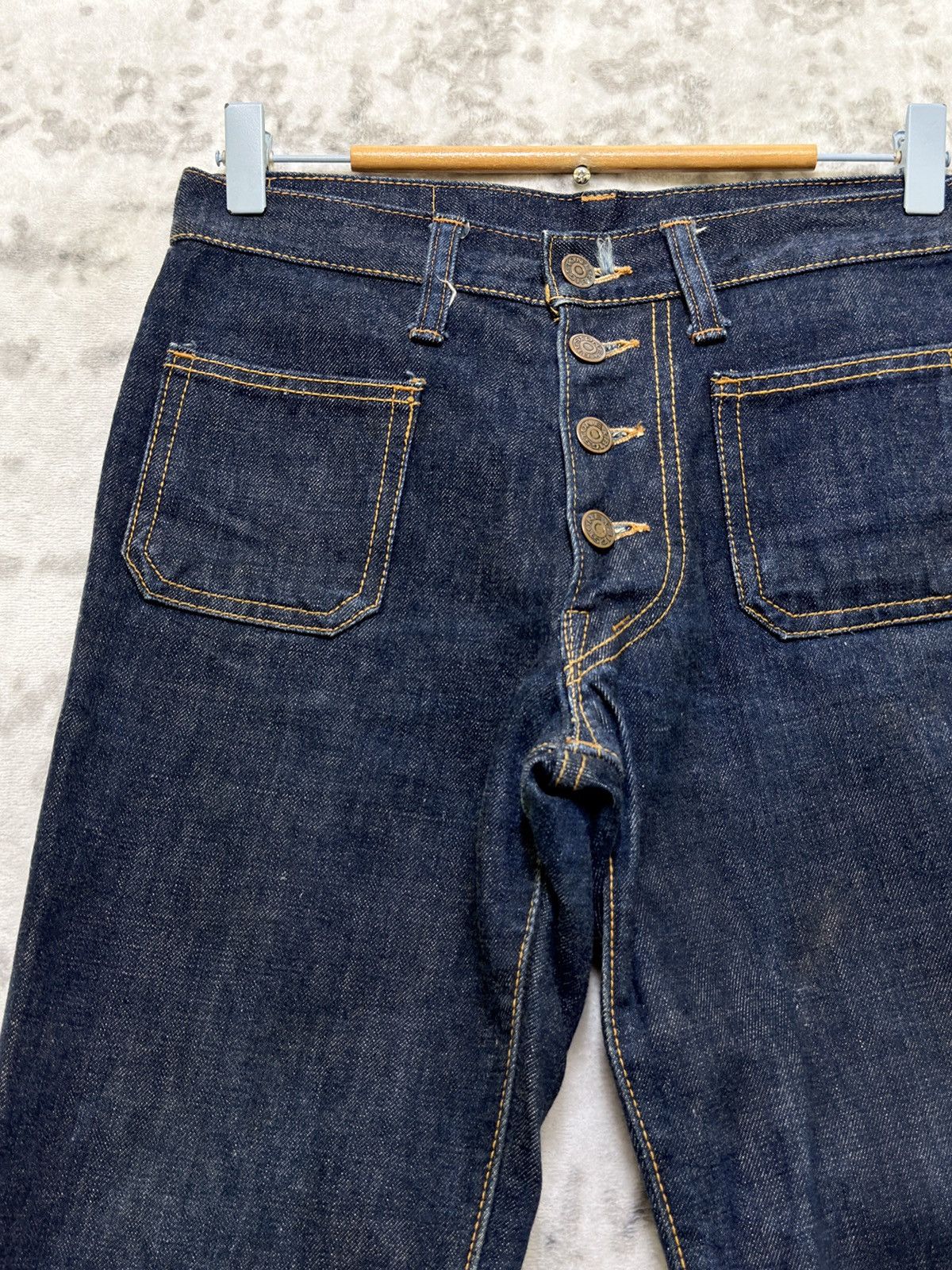 Vintage Vintage Big Stone LOT M508 Flared Bush Bell Bottom Denim Size US 27 - 4 Thumbnail