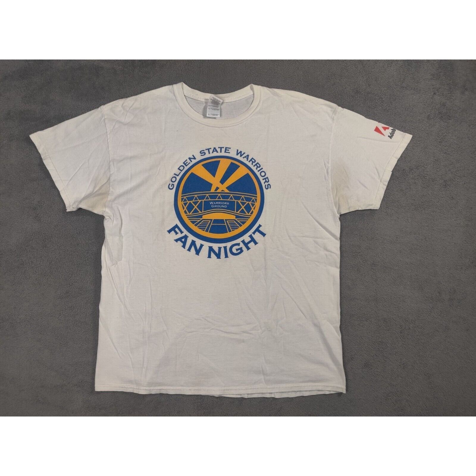 NBA Golden State Warriors Shirt Mens XL White Blue Spell Out Size US XL / EU 56 / 4 - 1 Thumbnail
