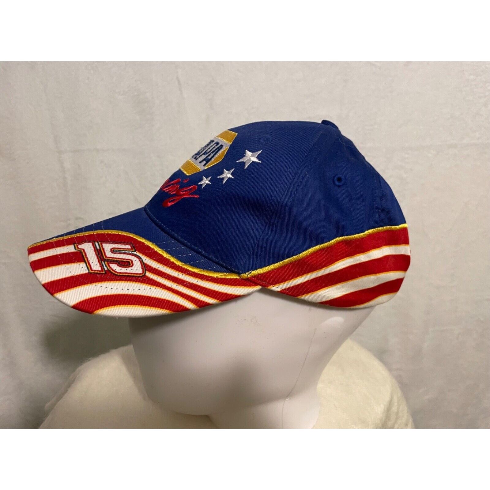 Vintage Vintage NAPA Racing Hat 15 Patriotic Stars Stripes Snapback Size ONE SIZE - 3 Thumbnail