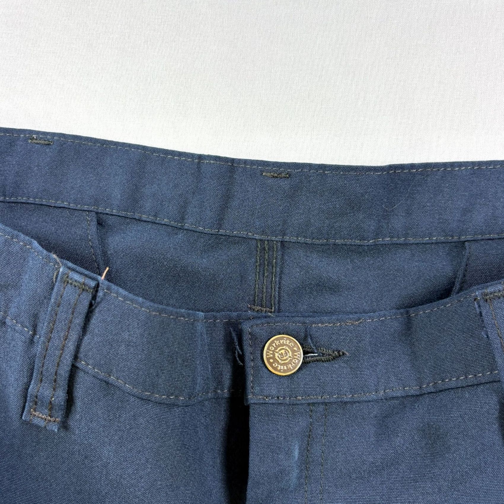 Vintage Workrite FR Pants Mens 34x28 Blue Flame Resistant Fire Workwear Aramid Pants Mens Blue 34x28 Size US 34 / EU 50 - 2 Thumbnail