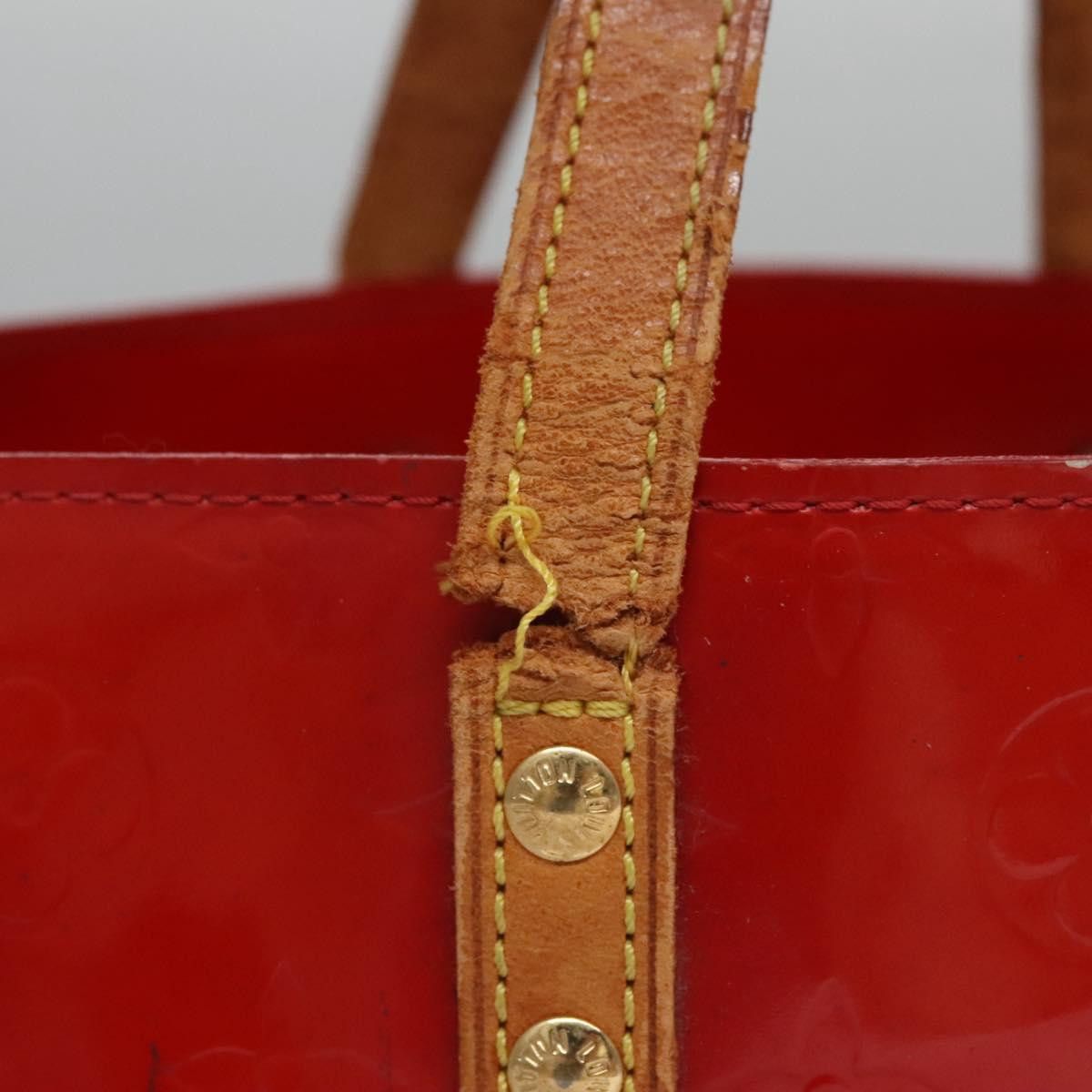 Louis Vuitton LOUIS VUITTON Monogram Vernis Reade PM Hand Bag Red Rouge Size ONE SIZE - 4 Thumbnail