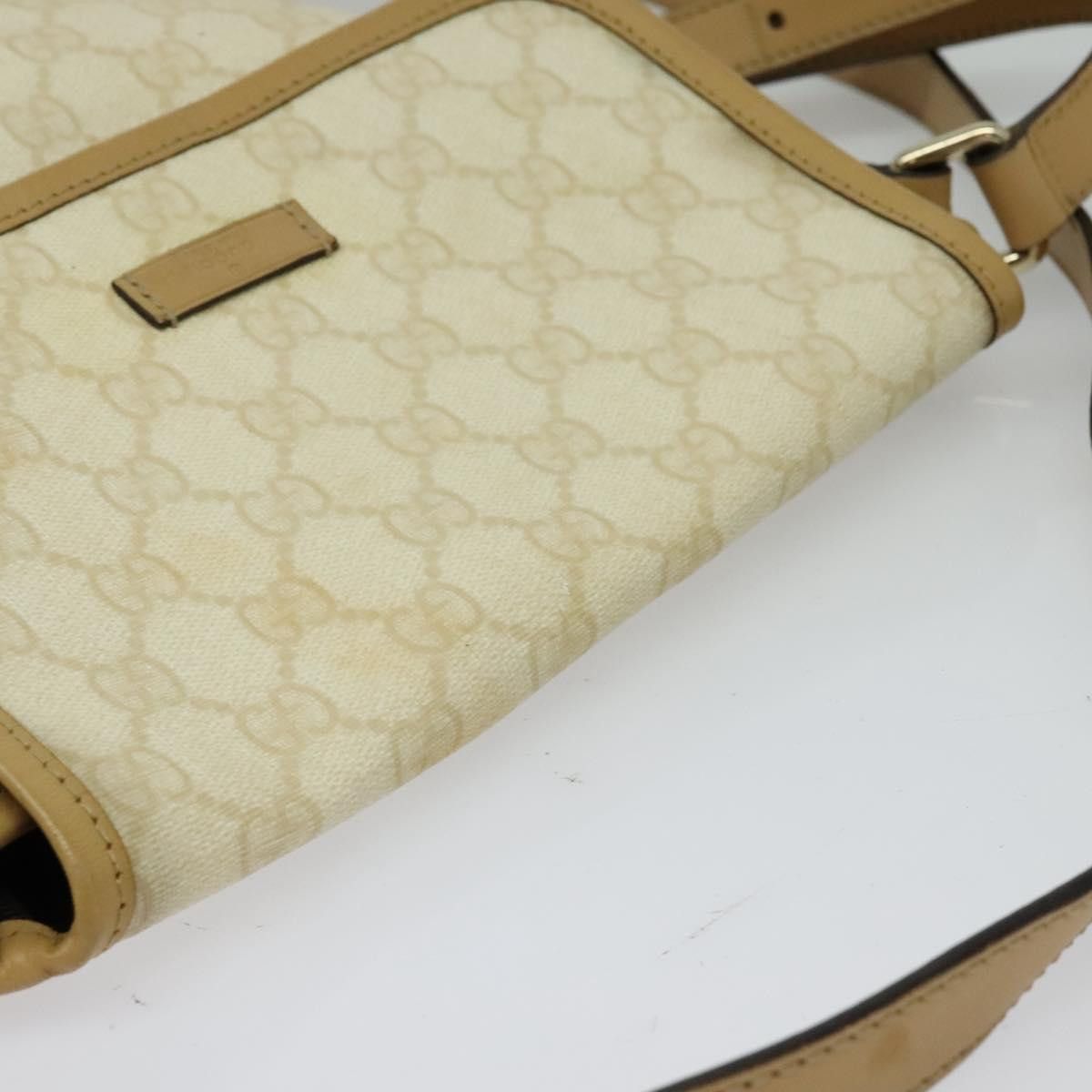 Gucci GUCCI GG Supreme Shoulder Bag Pvc White Gold Size ONE SIZE - 6 Thumbnail