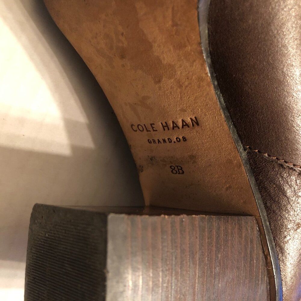 Cole Haan COLE HAAN WOMEN'S BROWN LEATHER BOOTS SIZE: 8B Size US 8 / IT 38 - 3 Thumbnail