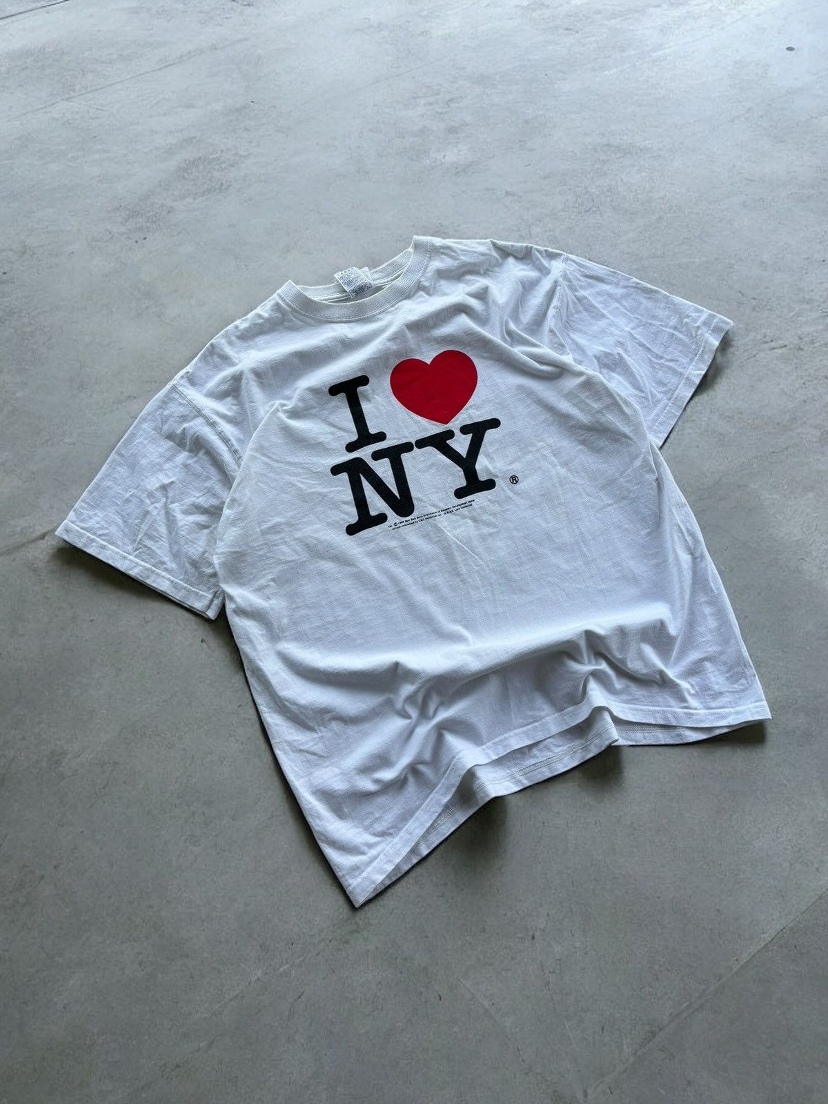 I Love NY × Vintage Vintage 1990s I Love <3 New York NY Graphic Logo Tee Shirt Size US L / EU 52-54 / 3 - 2 Thumbnail