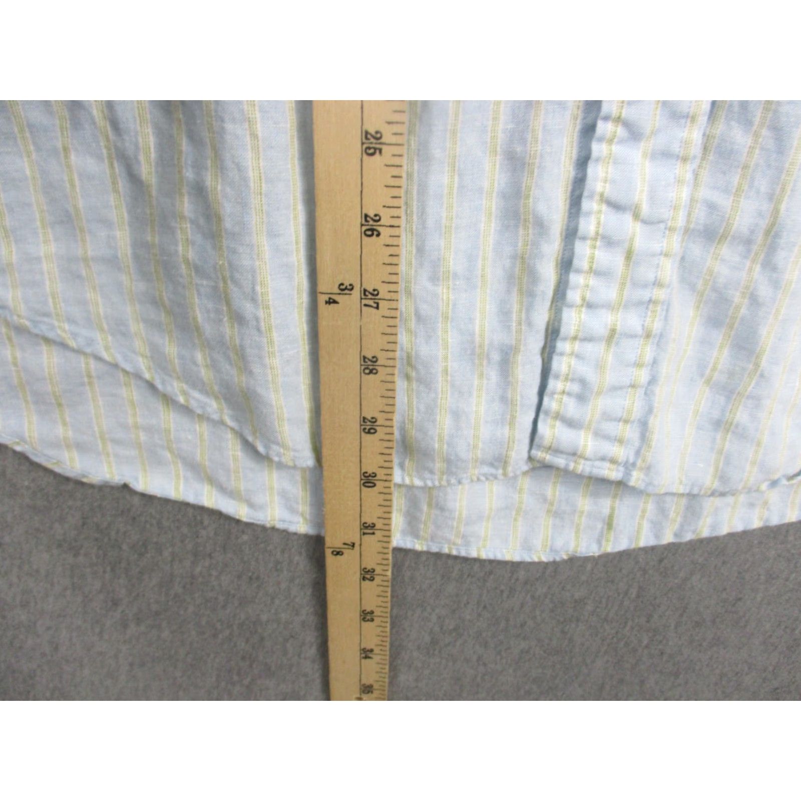 Brooks Brothers Brooks Brothers Shirt Mens XL Blue Striped Irish Linen Short Sleeve Button-Up Size US XL / EU 56 / 4 - 5 Thumbnail