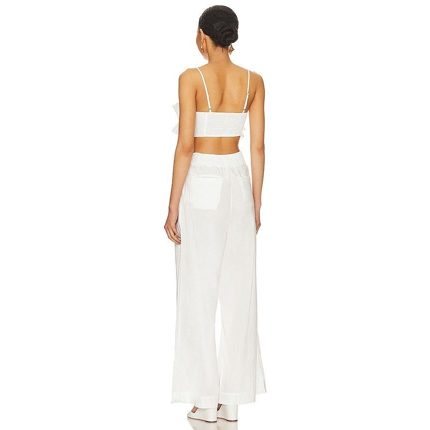 Free People New Free People Danelle Set $168 XL White Crop & Top Pants Size 40" / US 18 - 9 Thumbnail