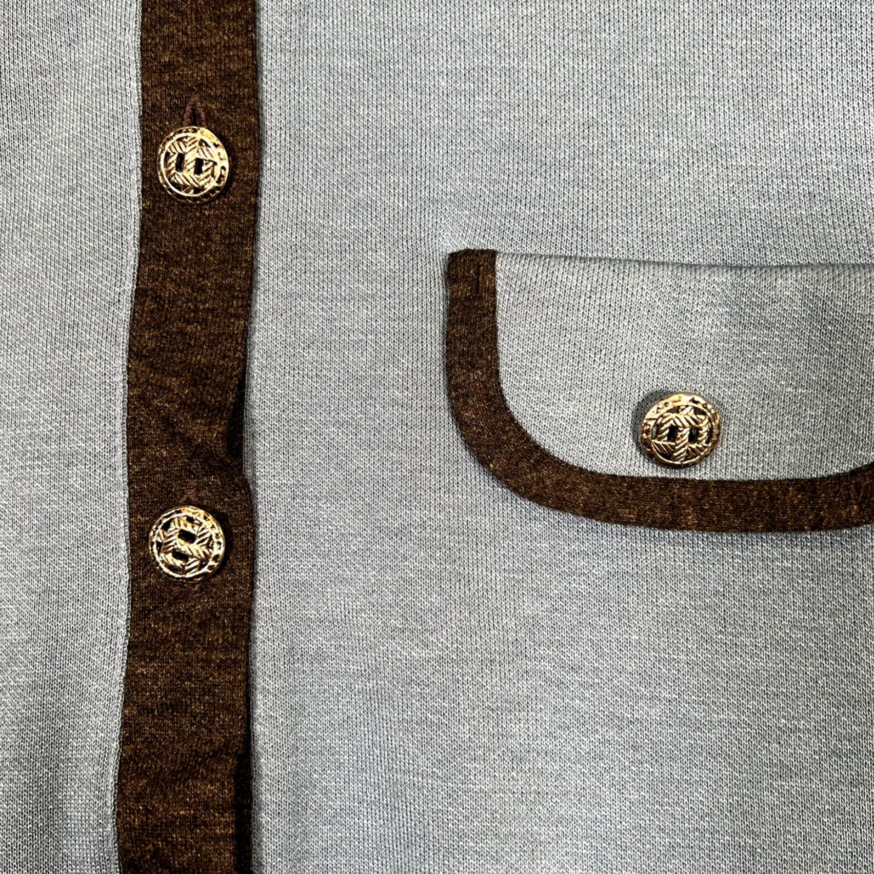 Vintage VINTAGE Cathy Daniels Button Collared Sweater Womens M Blue Black Pockets Size M / US 6-8 / IT 42-44 - 4 Thumbnail