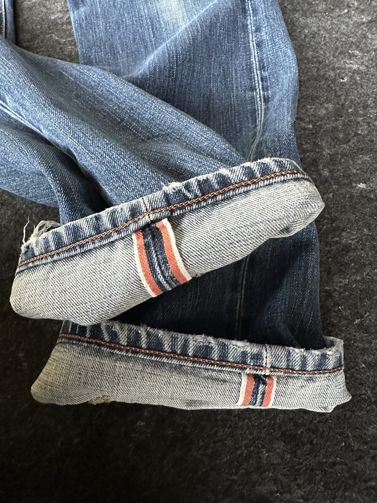 Edwin Vtg Edwin 505zxx Selvedge Redline Faded Denim W31 D411 Size US 31 - 5 Thumbnail