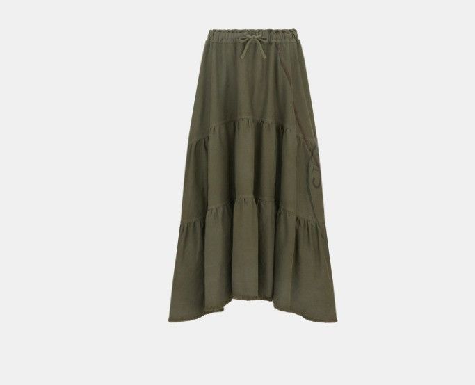 Dior o1w1db10225 327J14 Flared Mid-Length Skirt in Khaki Size 32" / US 10 / IT 46 - 1 Thumbnail