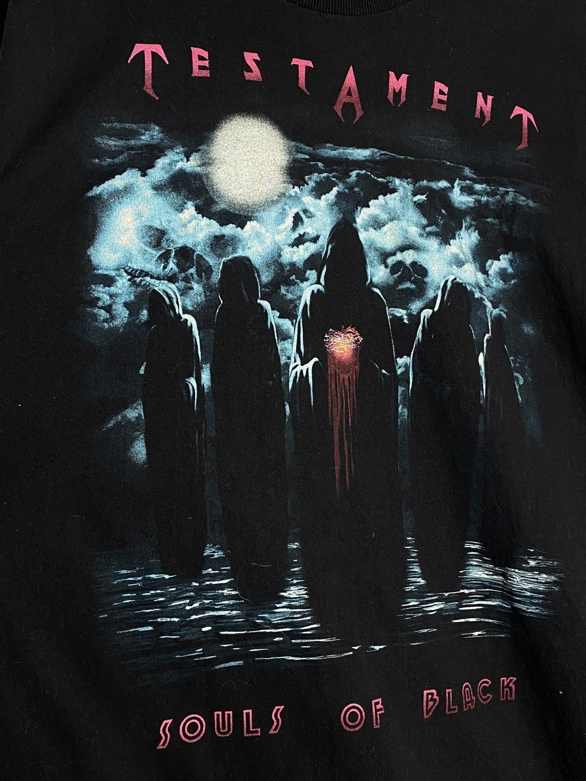 Band Tees × Vintage Vintage Testament Souls of Black Graphic Print Black Tee Size US L / EU 52-54 / 3 - 4 Thumbnail