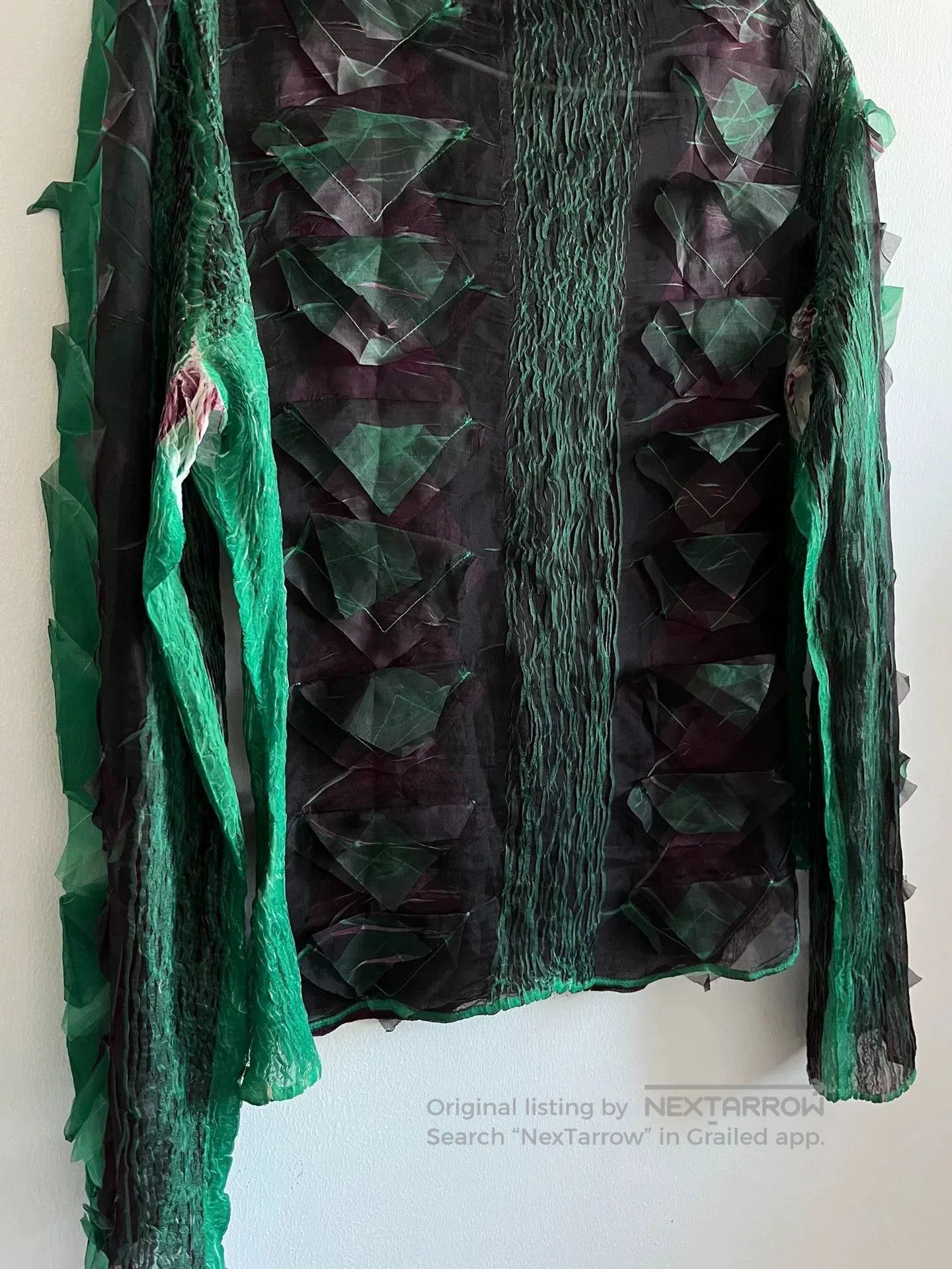 Other YOSHIKI HISHINUMA Green Mesh Top. Size L / US 10 / IT 46 - 1 Thumbnail